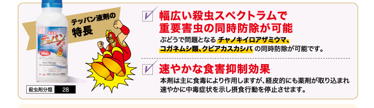 テッパン液剤の特徴