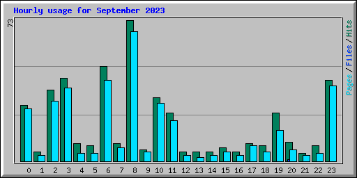 Hourly usage for September 2023